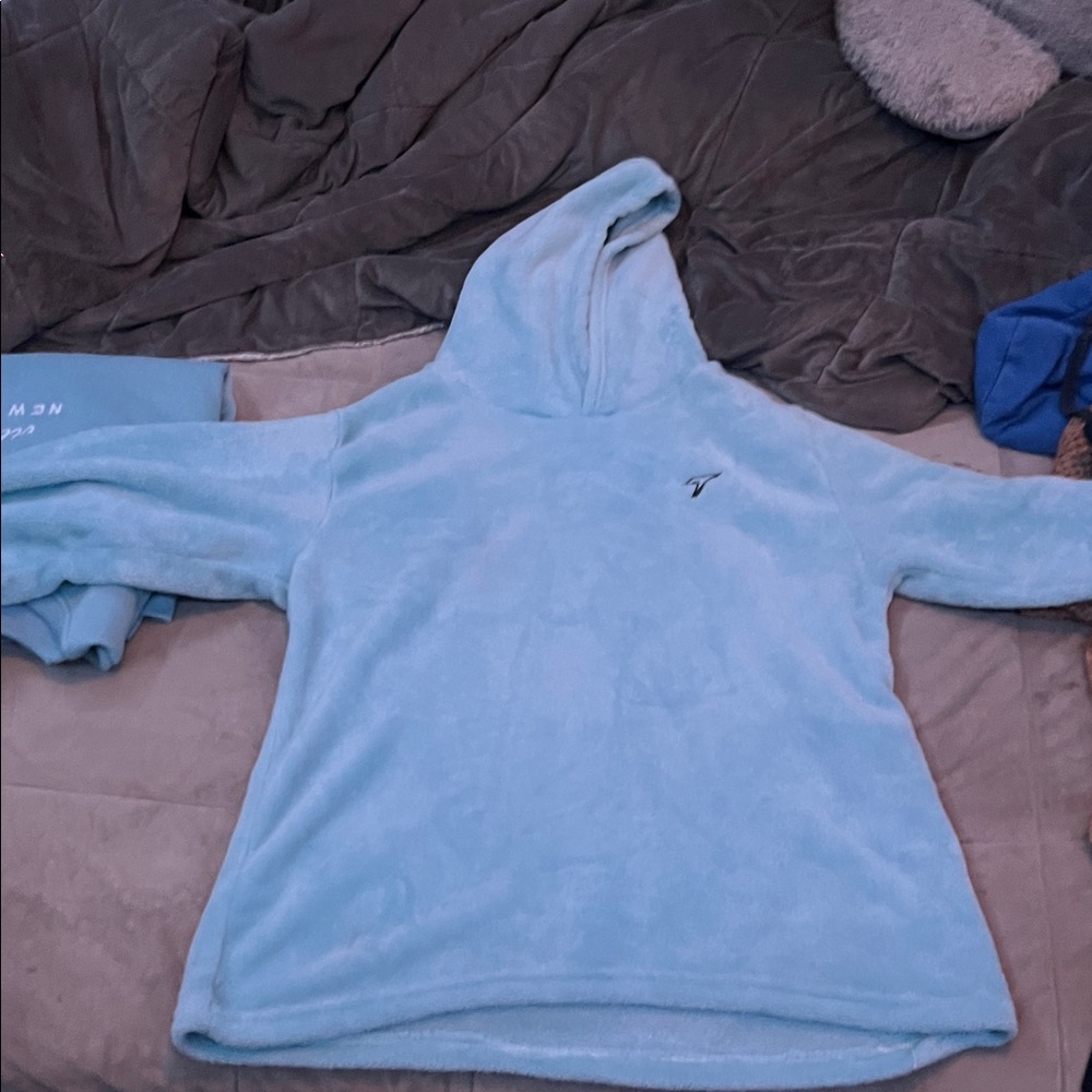 Sky Blue Hooded Women's Sweater